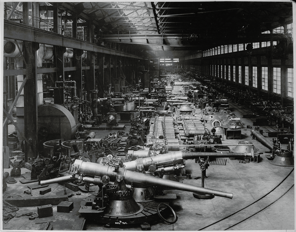 Bethlehem Steel During the World War Effort building cannons and guns for American battle ships